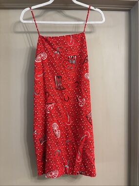 Monteau Red Printed Dress